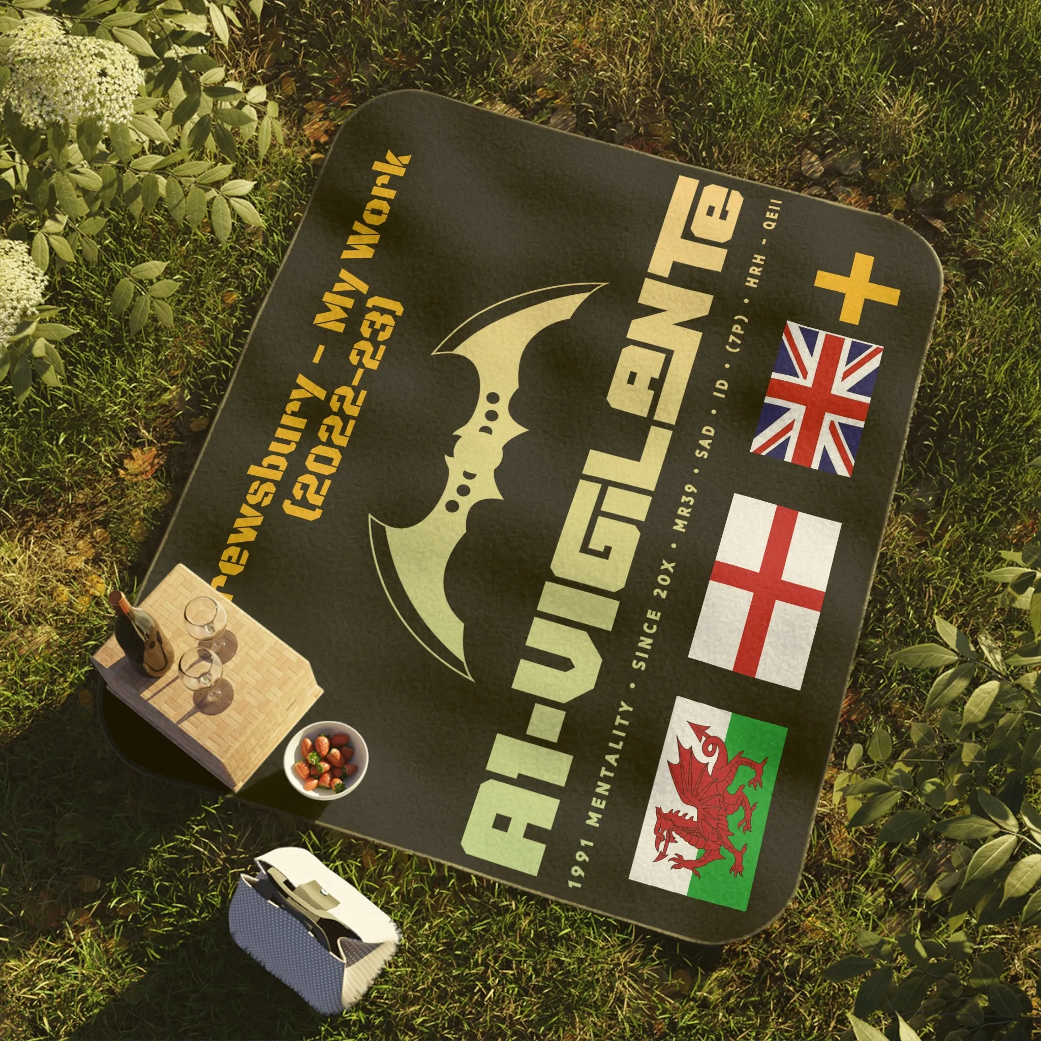 A1 Vigilante my work Picnic Blanket