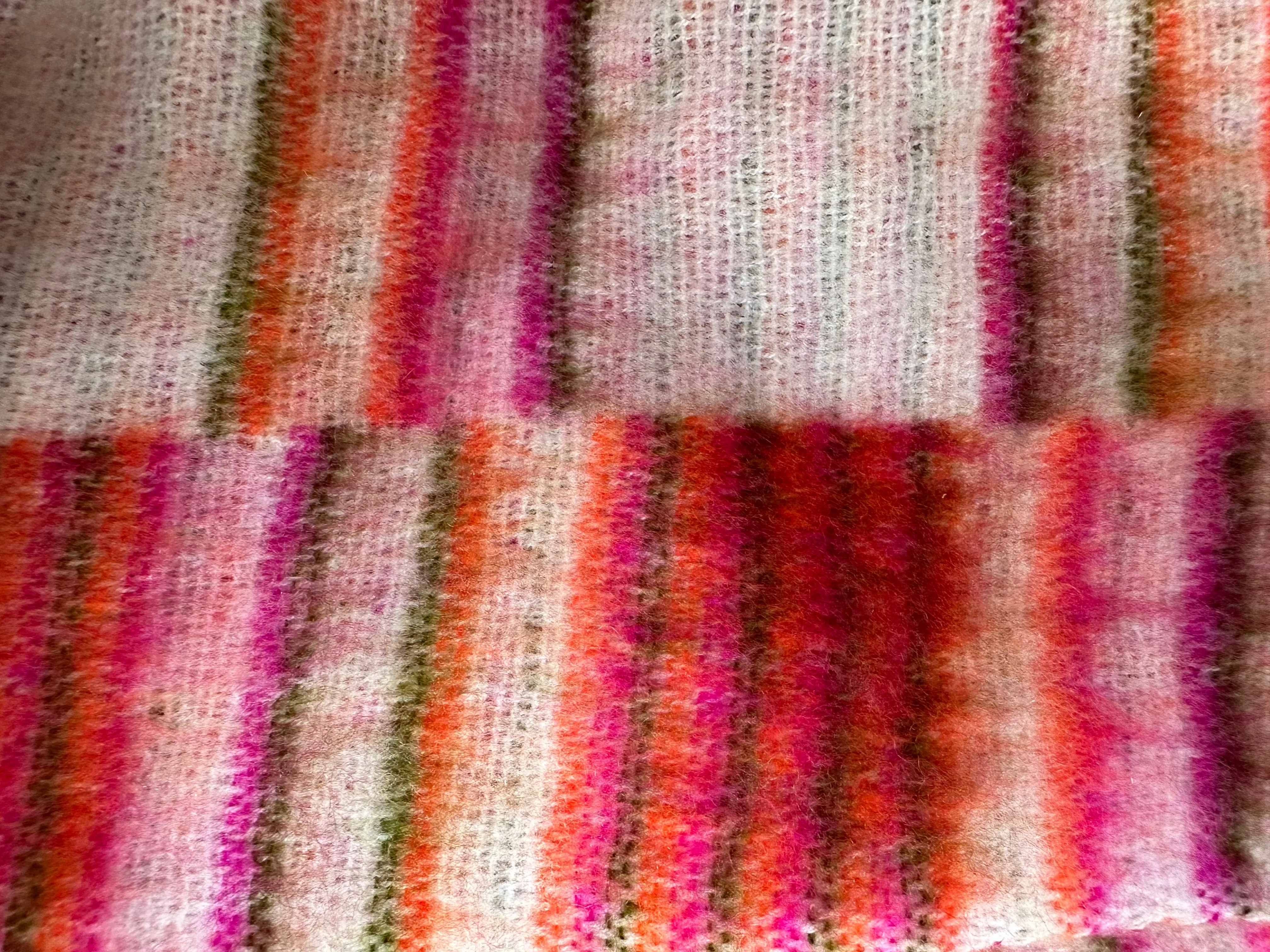 Bonfire Blanket in Pink | Blanket Throws I Wool Blanket | Throw Gifts | Blanket Gift