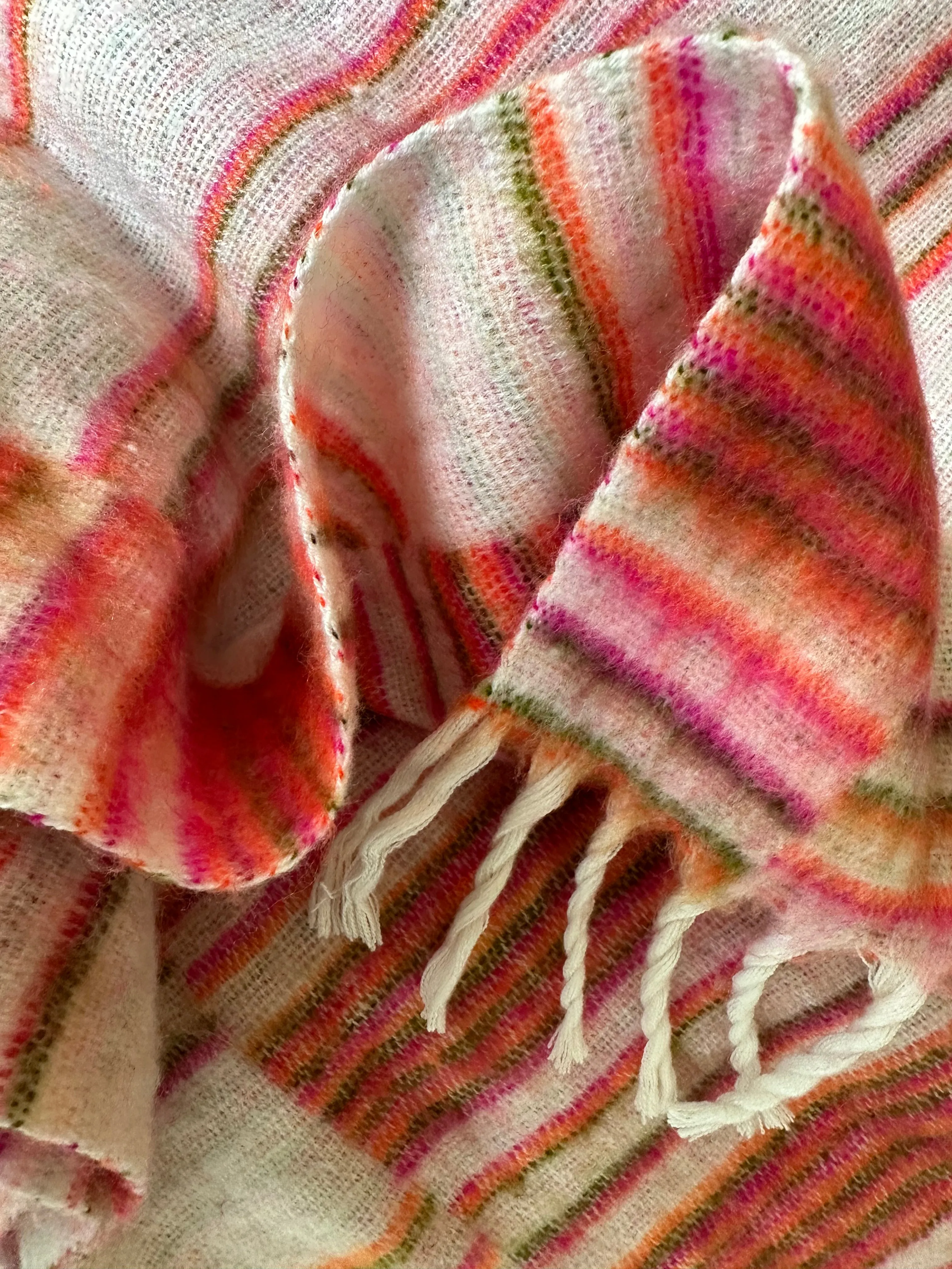Bonfire Blanket in Pink | Blanket Throws I Wool Blanket | Throw Gifts | Blanket Gift