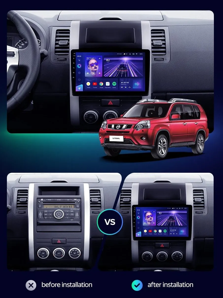 Car Dealz Elite 4G Data Model 10.2" Android 12.0 For Nissan X - Trail T31 2007 - 2015 In Dash Plus OEM Fascia