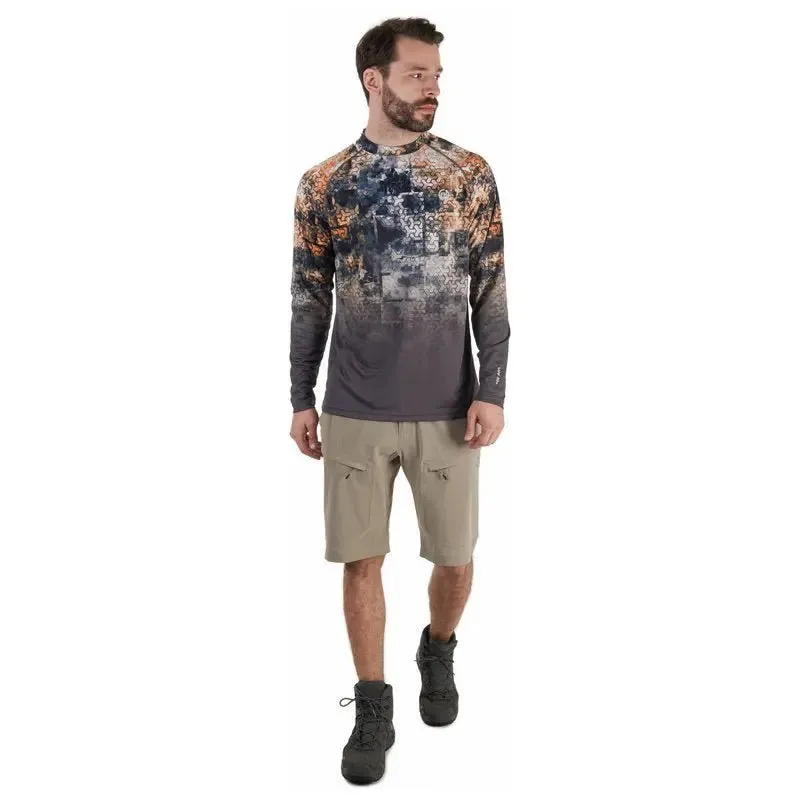 FHM Mark EVO V2 Print Orange/Grey Camouflage UV Protection Shirt UPF 50