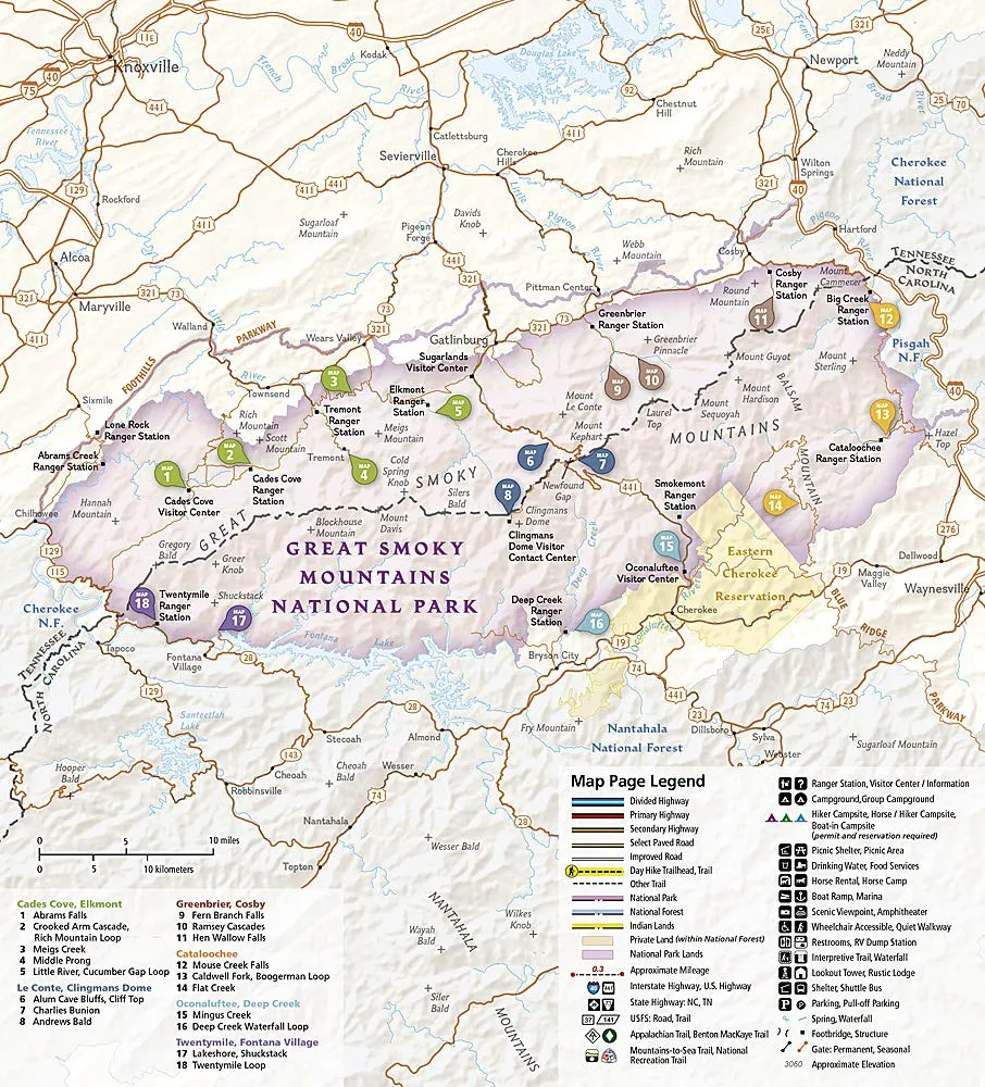 Great Smoky Mountains Day Hikes Trail Guide
