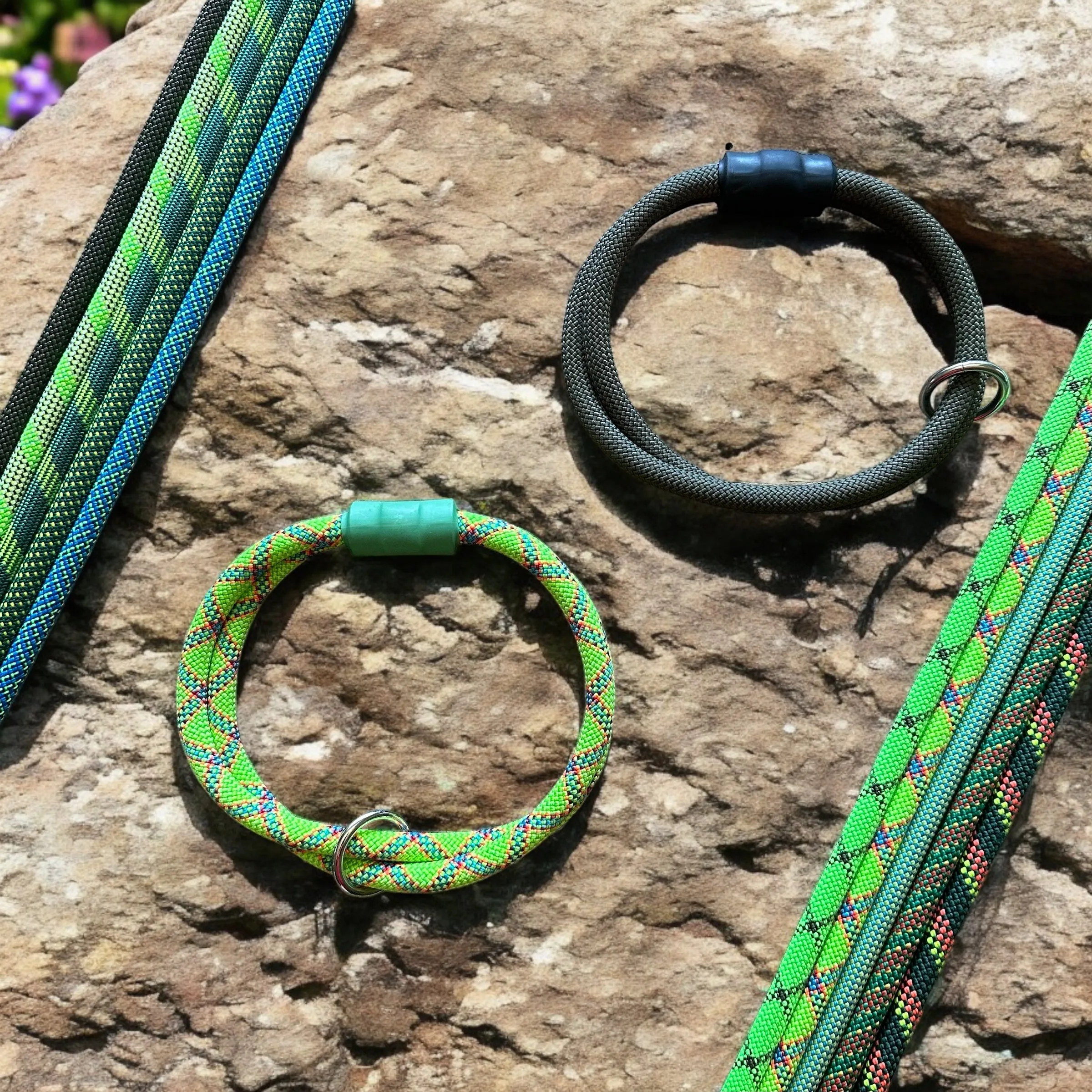 Green Patterns Climbing Rope Collars