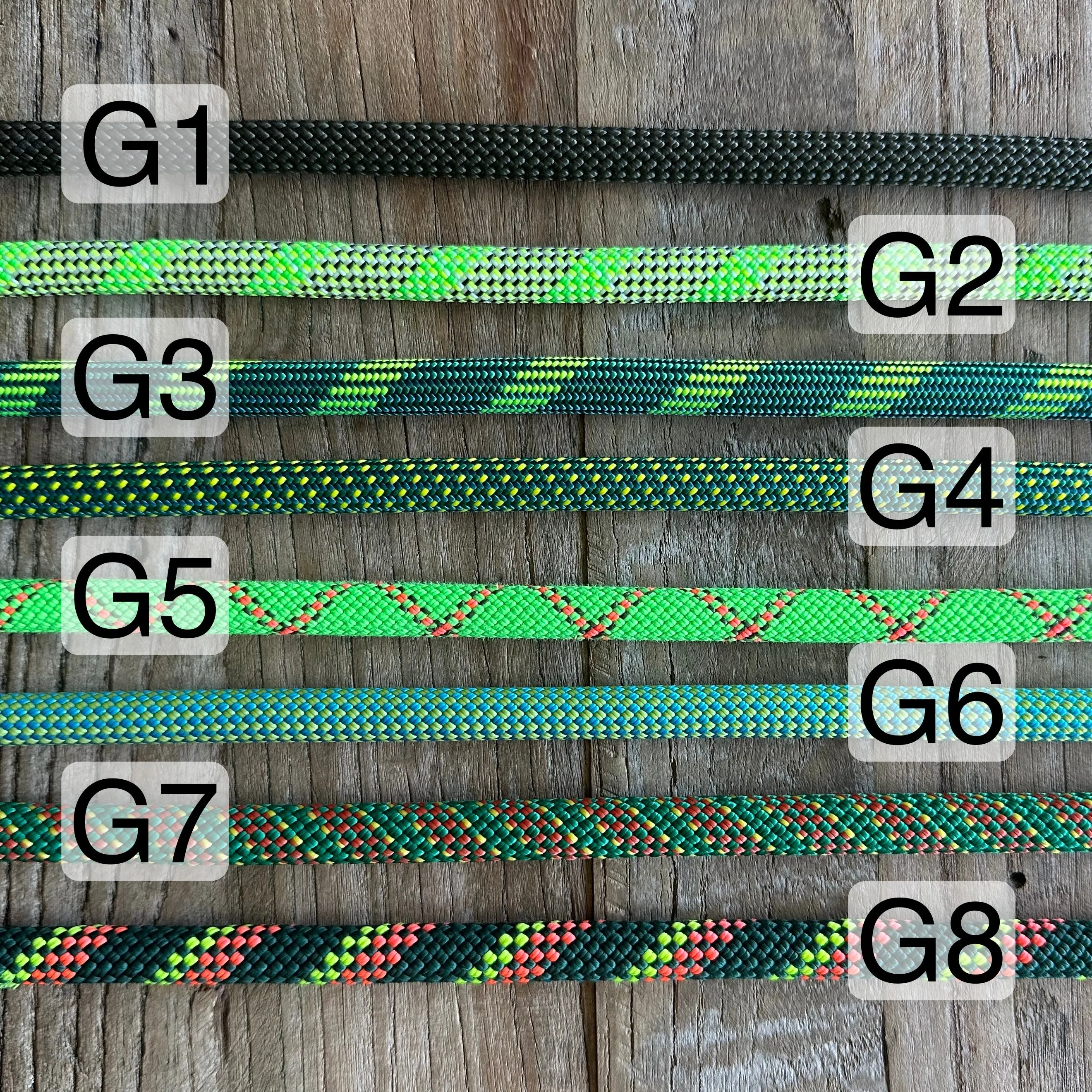 Green Patterns Climbing Rope Collars