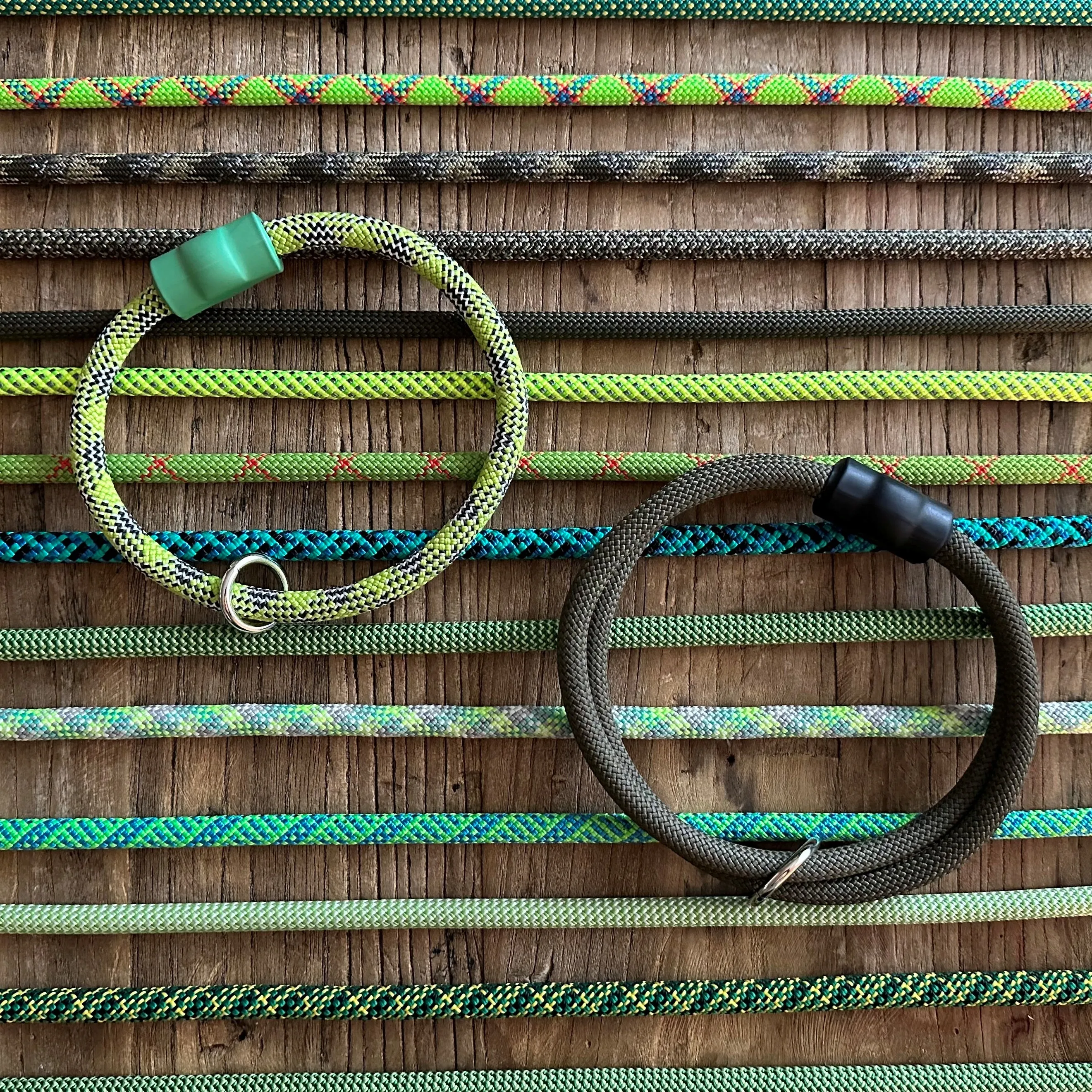 Green Patterns Climbing Rope Collars