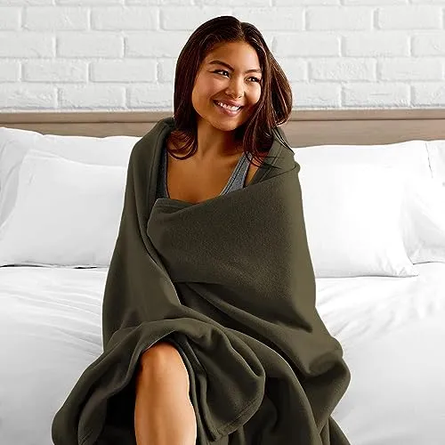 HOMIEE Polar Fleece Blanket – Double Bed Blanket Warm & Cozy Premium Fleece Blanket for Bed, Sofa, Camping, Travel and Cold Nights Lightweight Pack of 4 (600 gm Each) (2 Orange 2 Rust)