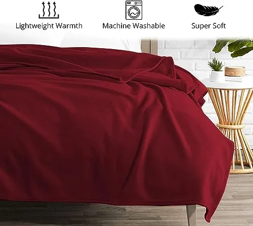 HOMIEE Polar Fleece Blanket – Double Bed Blanket Warm & Cozy Premium Fleece Blanket for Bed, Sofa, Camping, Travel and Cold Nights Lightweight Pack of 4 (600 gm Each) (2 Orange 2 Rust)