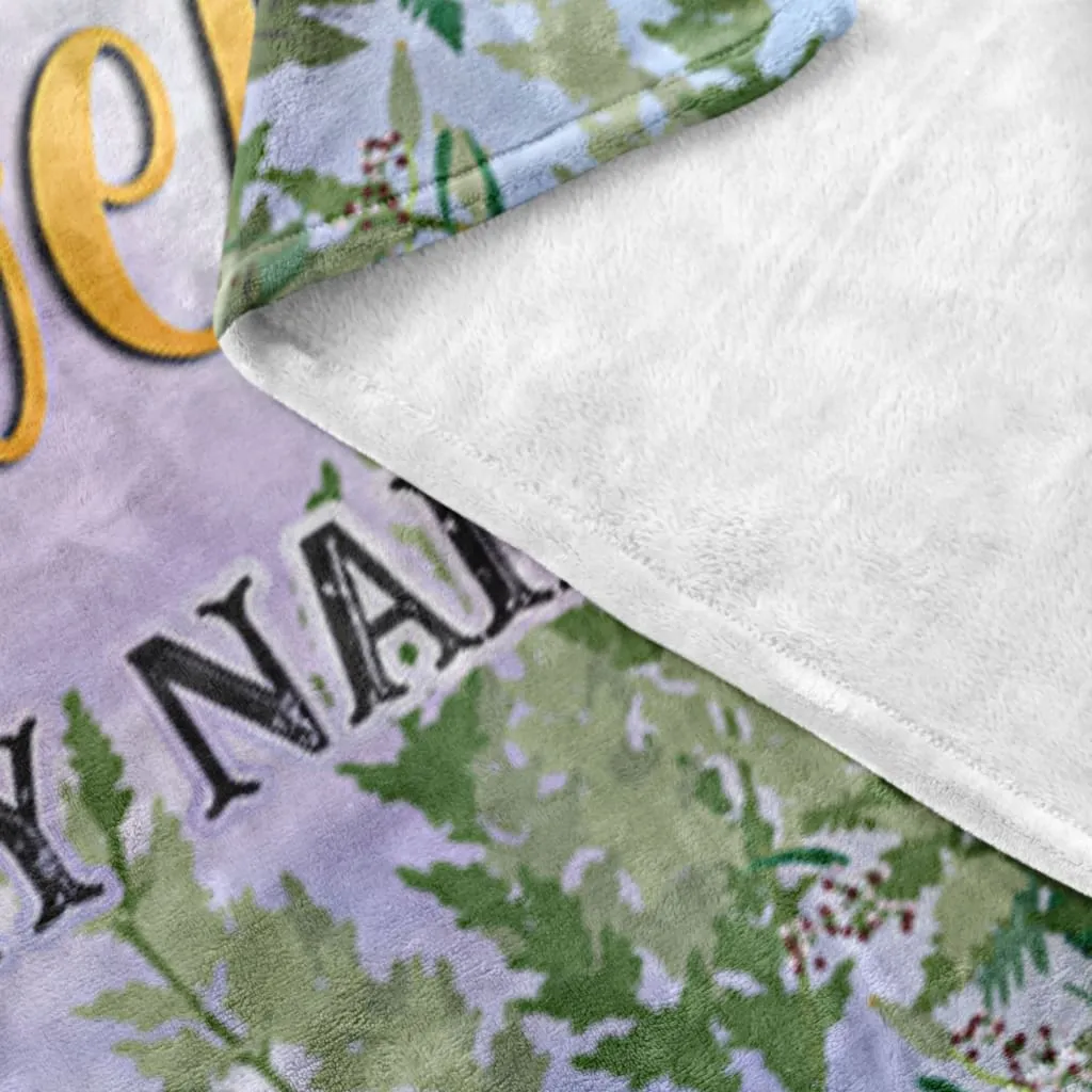 Jesus Because Of Him Heaven Knows My Name 2 Fleece Blanket - Christian Blanket - Bible Verse Blanket
