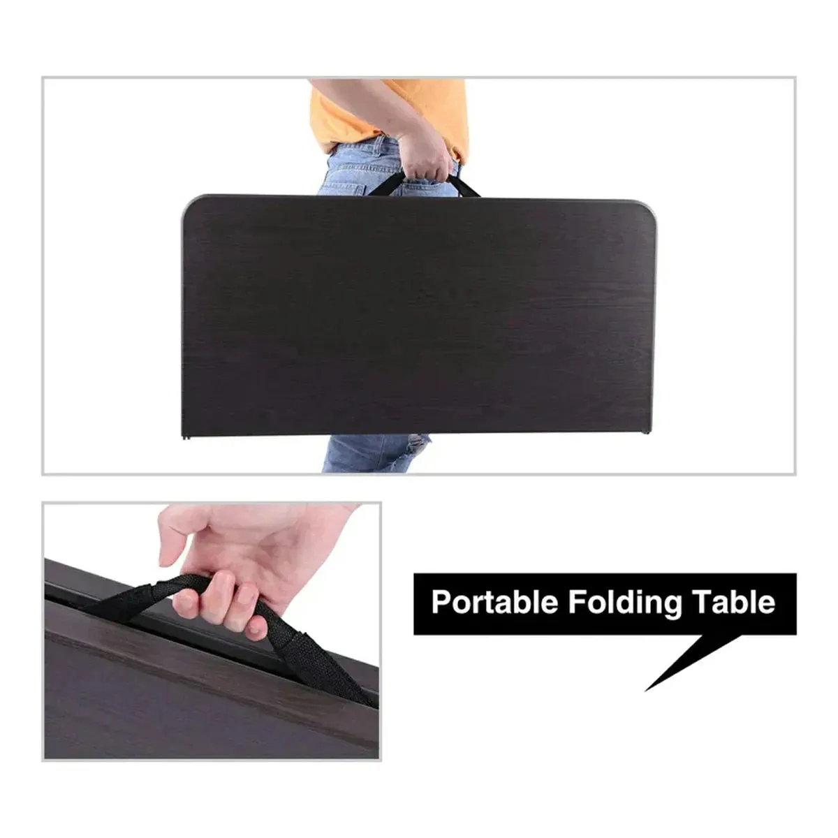 Lightweight Portable Square Card Table with Folding Legs