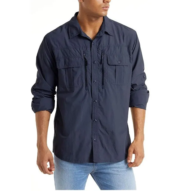 Men's Long Sleeve Hiking Button Shirts