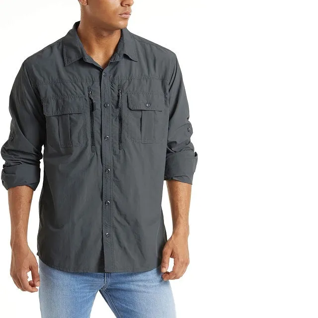 Men's Long Sleeve Hiking Button Shirts