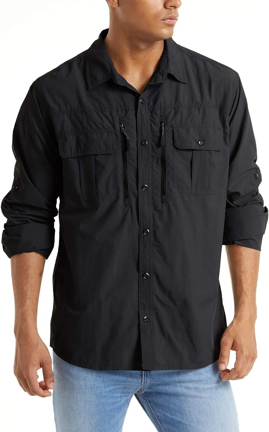 Men's Long Sleeve Hiking Button Shirts