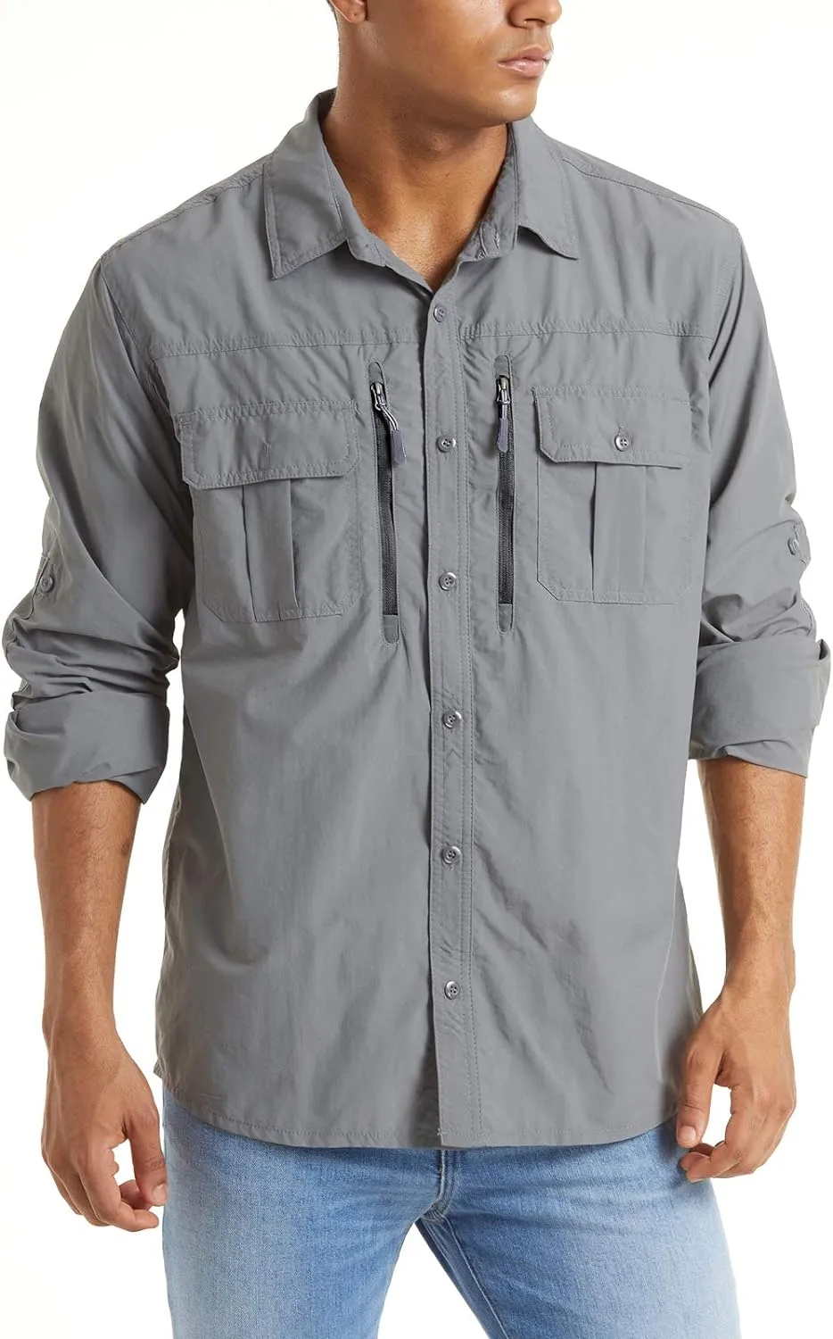 Men's Long Sleeve Hiking Button Shirts