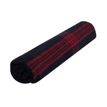 Navy With Gold Stripe Wool Blanket