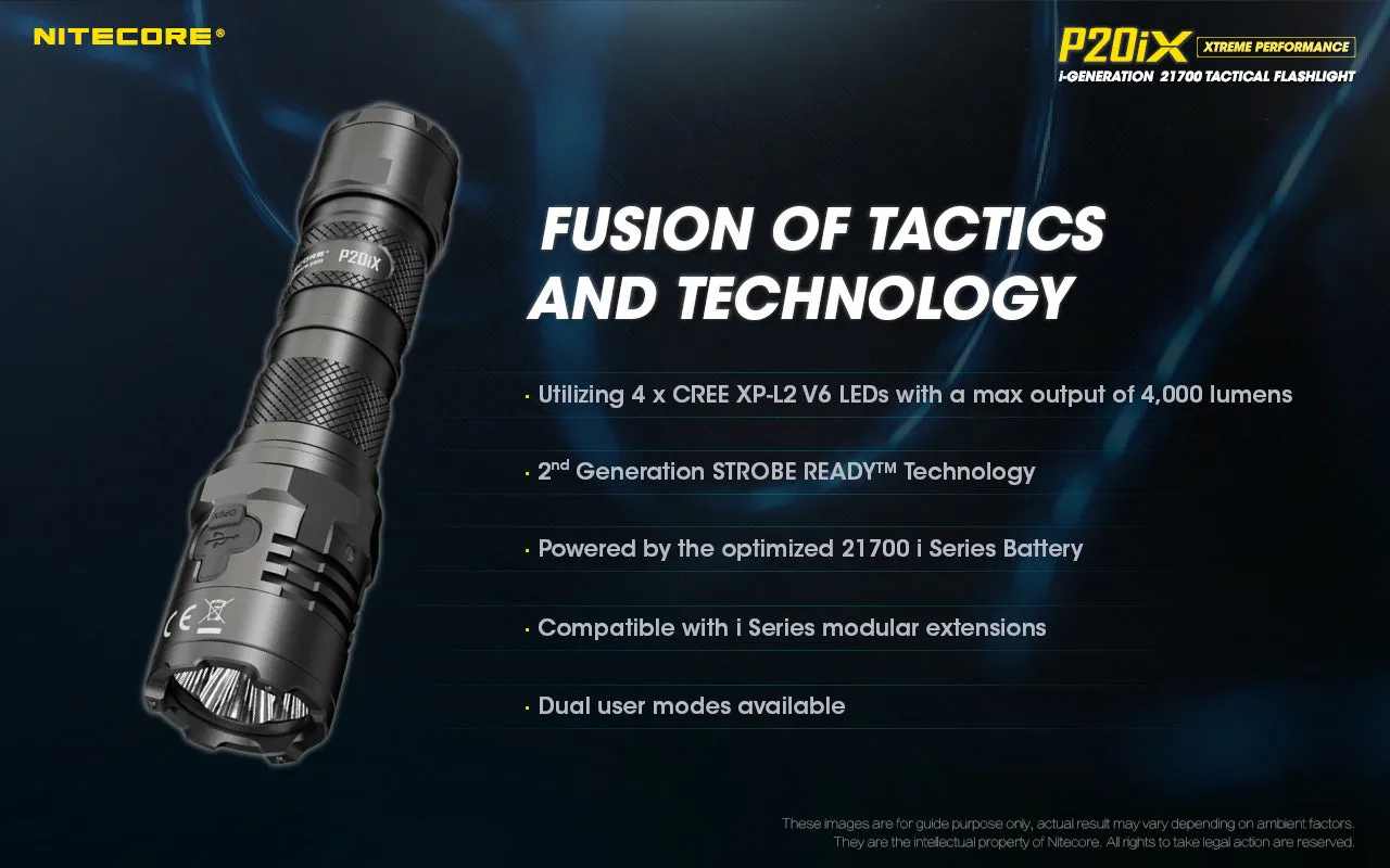 NITECORE 4000 LUMENS USB-C RECHARGEABLE FLASHLIGHT (P20IX)