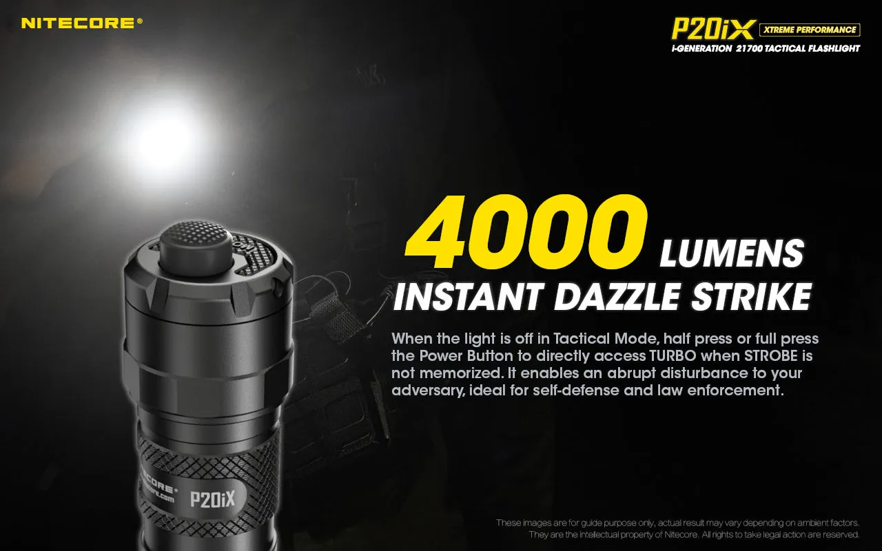 NITECORE 4000 LUMENS USB-C RECHARGEABLE FLASHLIGHT (P20IX)