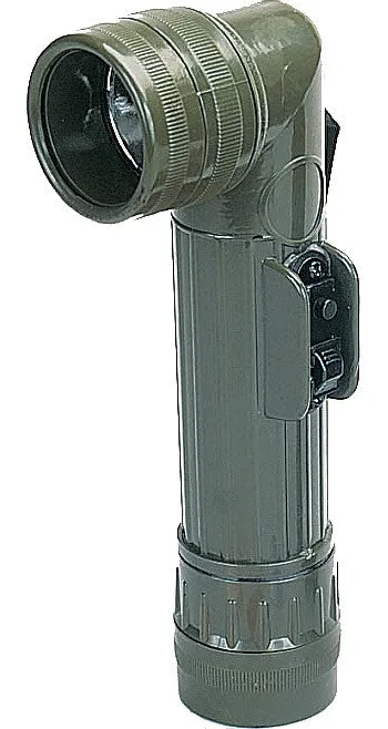 Olive Drab - Military GI Style D-Cell Anglehead Flashlight