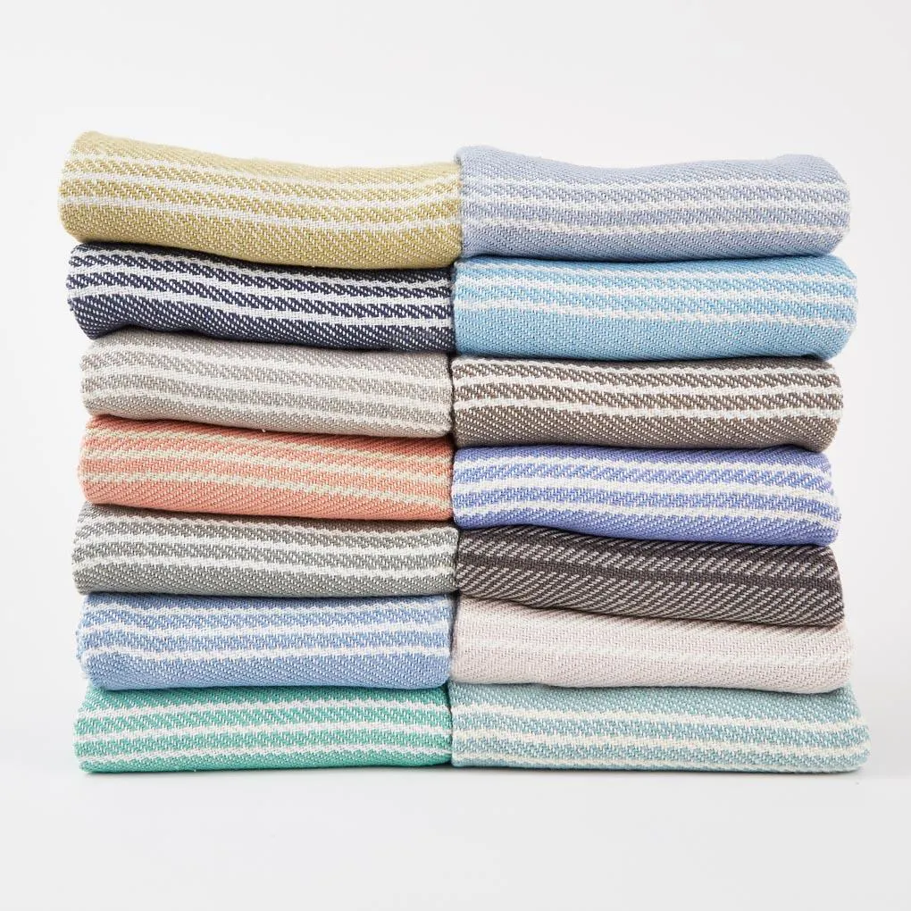 Oxford Stripe Lavender Blanket