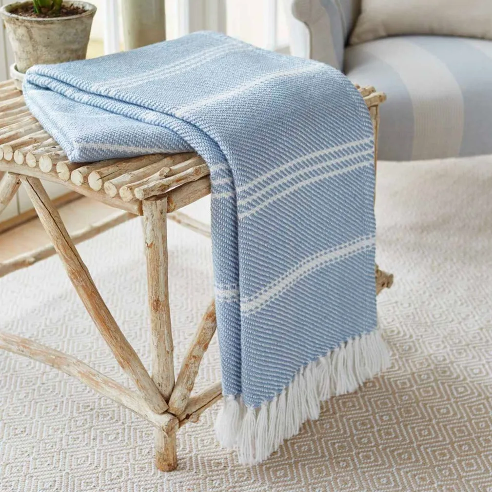 Oxford Stripe Lavender Blanket