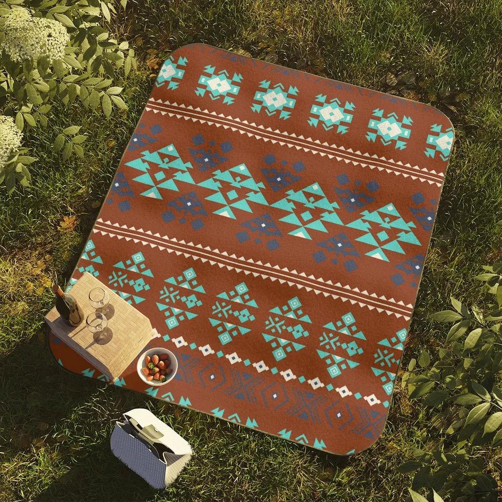 Picnic Blanket Buffalo Roam Pattern Lawn Picnic Blanket Beach Blanket with Strap One Size One Sized Print Gifts