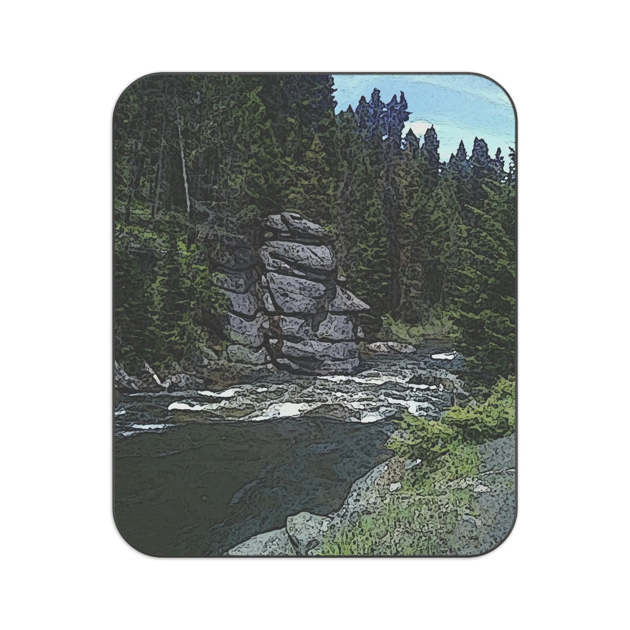 Picnic Blanket ..."I Am Innocent" ... Tricky-Dick Immortalized ... Nixon Rock: Along The River ... Central Idaho, Summer 2020 ... Original Works ...