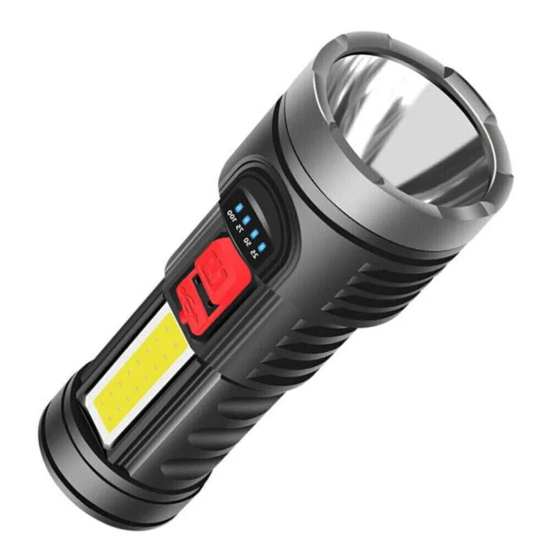 SMAXPro™ 2pk LED Tactical Rechargeable Flashlights: COB, Super Bright, Zoomable, Waterproof