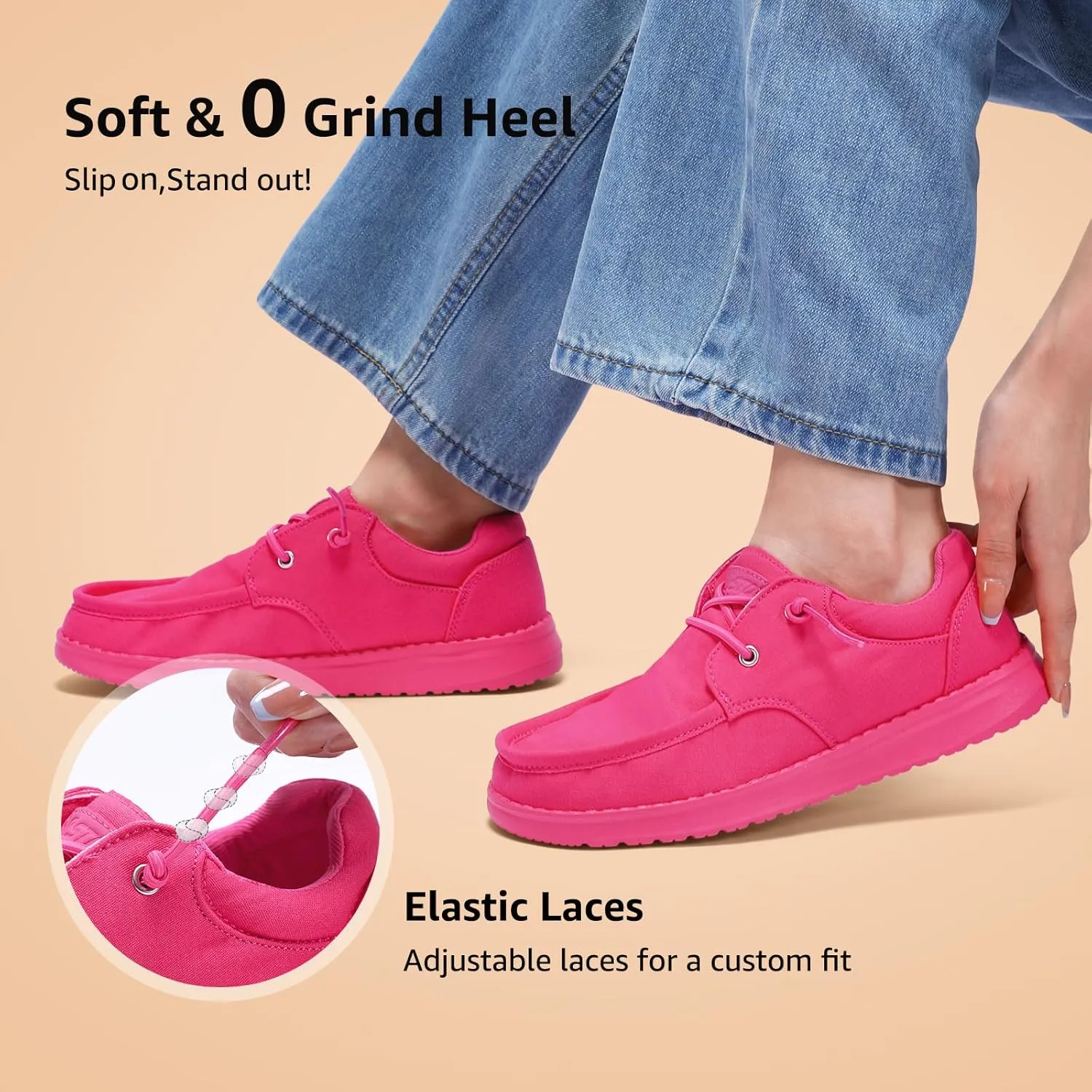STQ Women's Lace up LoafersOrthopedic Comfotable Ultralight Boat Casual Shoes with Arth Support