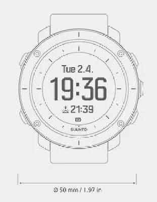 Suunto Traverse Black - Stainless Steel Bezel - Black Silicone Strap