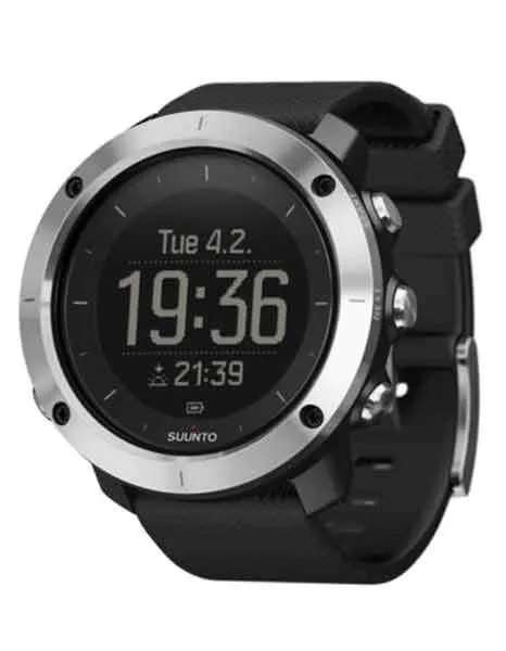 Suunto Traverse Black - Stainless Steel Bezel - Black Silicone Strap