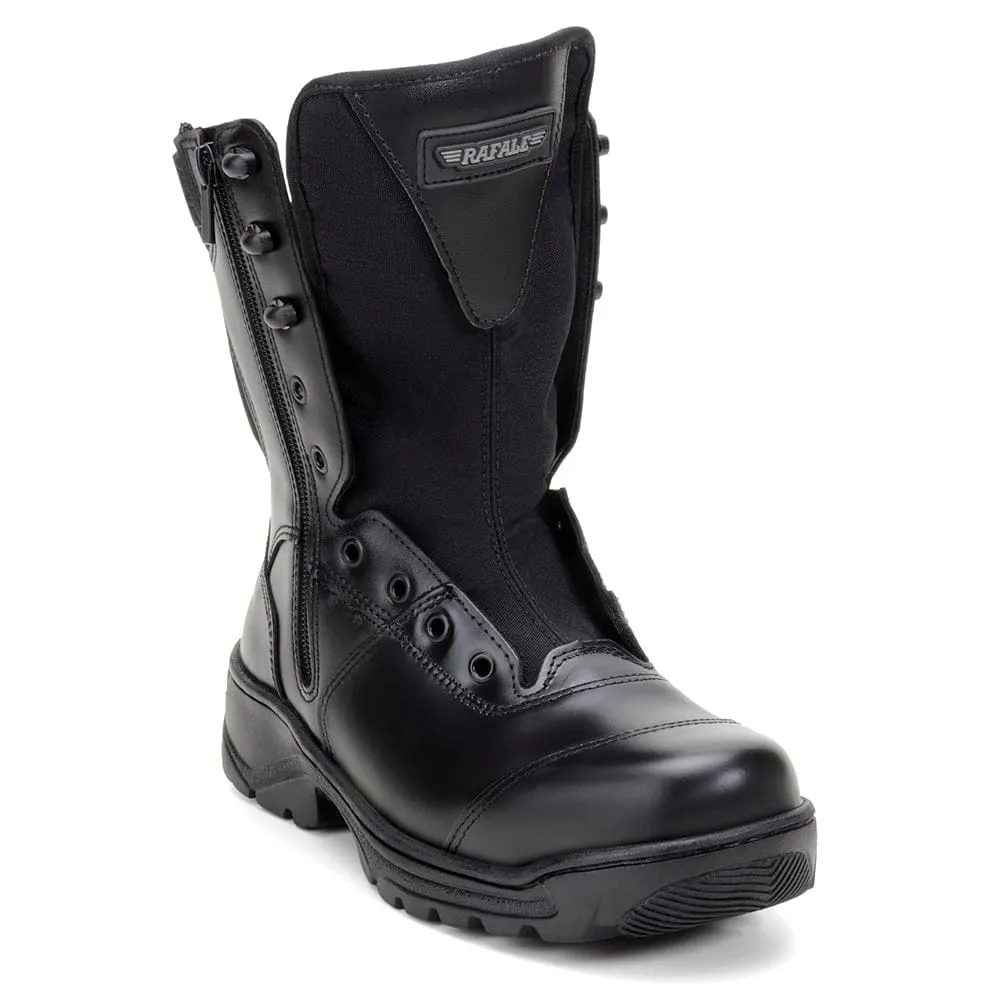 Tactical Boots Sniper Black Leather Lace Zipper