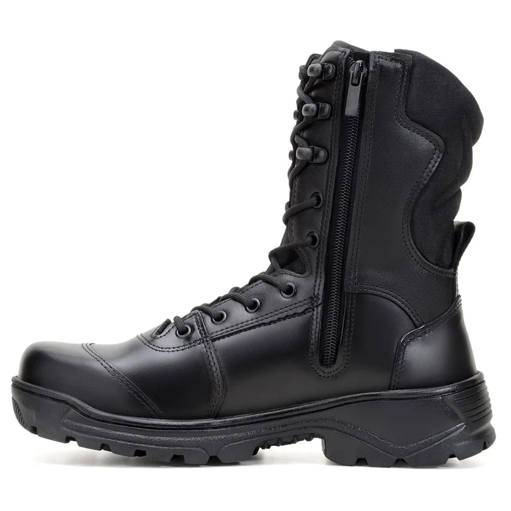 Tactical Boots Sniper Black Leather Lace Zipper