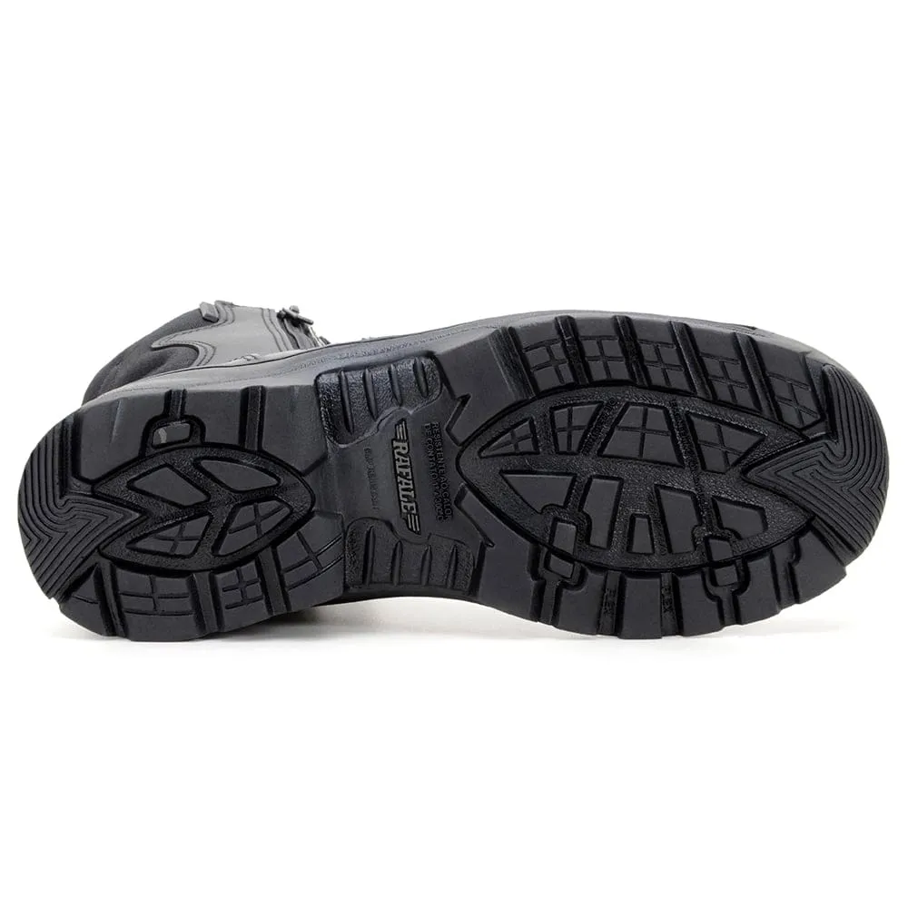 Tactical Boots Sniper Black Leather Lace Zipper