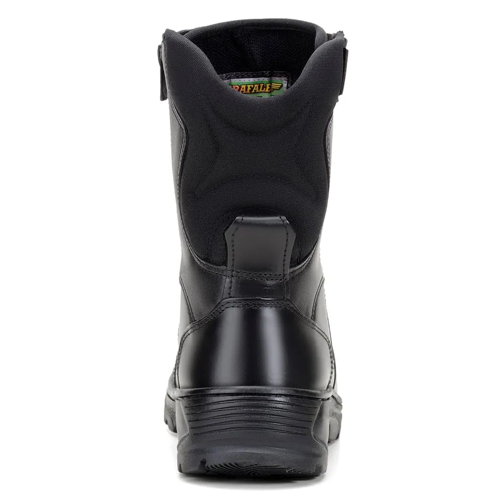 Tactical Boots Sniper Black Leather Lace Zipper