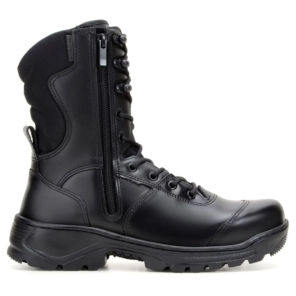 Tactical Boots Sniper Black Leather Lace Zipper