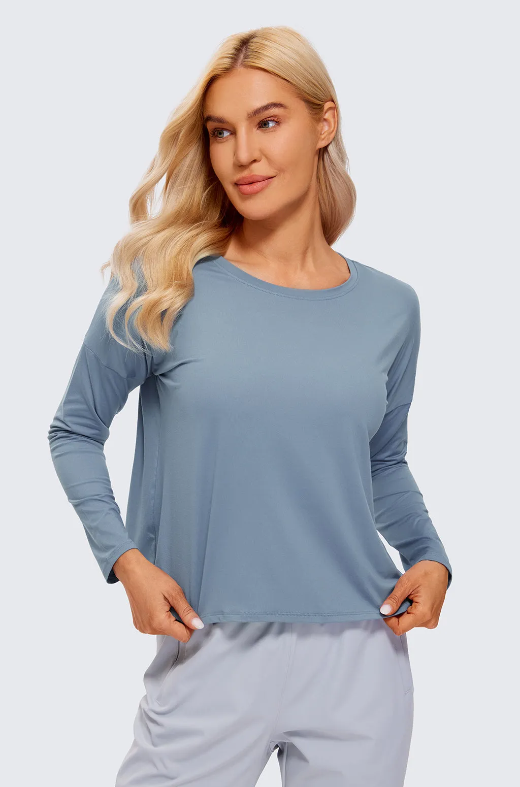 UPF 50  Long Sleeves Cropped Top