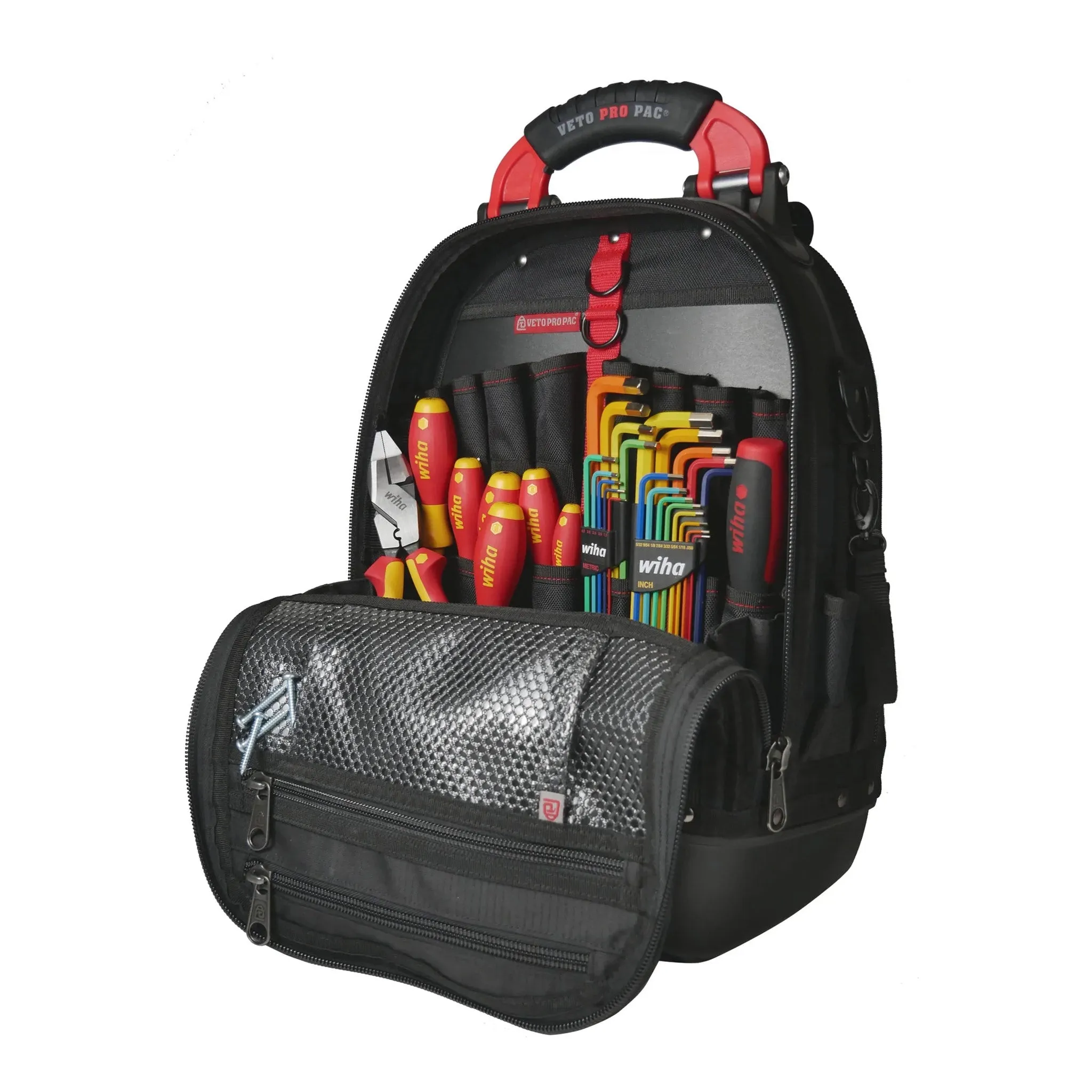 Wiha 91596 30-Piece RedStripe Heavy-Duty Tech Pac Backpack Tool Kit