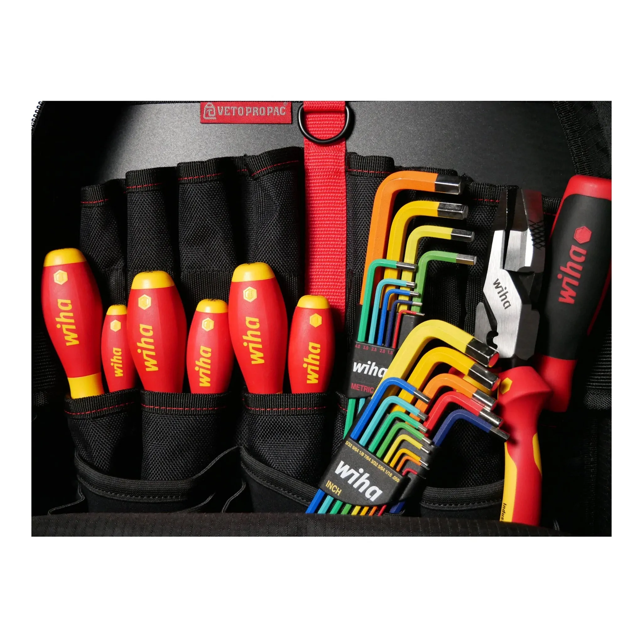 Wiha 91596 30-Piece RedStripe Heavy-Duty Tech Pac Backpack Tool Kit