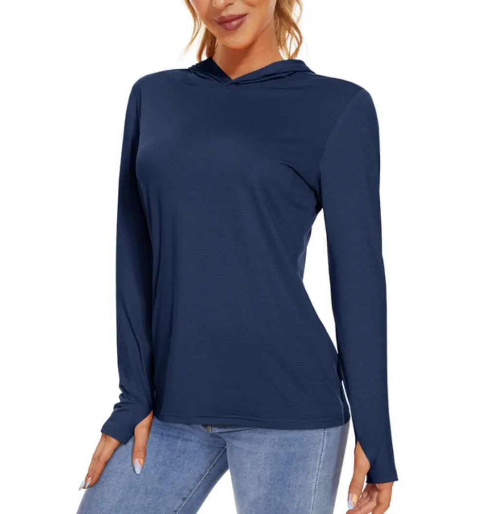 Women's UPF 50  Sun Protection Long Sleeve Shirt Hoodie, UV Shirts